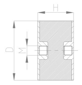 JNDE型<a href='http://www.t3j5ln.cn' target='_blank'><u>橡膠減震器</u></a>結(jié)構(gòu)